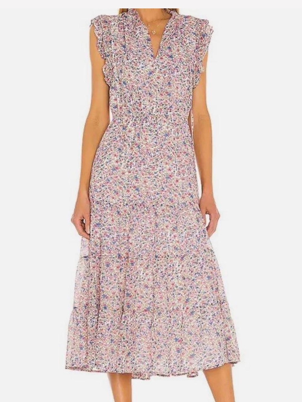 BB DAKOTA MIDI FLOWER PRINT DRESS